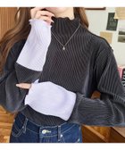 【モーメントプラス/moment+ / MEN】のマットサテンプリーツ 袖配色ハイネックメロープルオーバー ブラック系その他|ID: prp329100004792402 ipo3291000000034772612