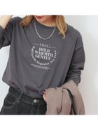 【サマンサモスモス/Samansa Mos2】のアソートプリントロンT チャコールグレー|ID: prp329100004792423 ipo3291000000034772725