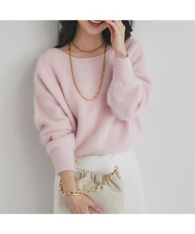 【ラブティックボンボン/La boutique BonBon】の【最強美人見え】ヘアリーウールカシミヤ混前後2WAYニット 人気、トレンドファッション・服の通販 founy(ファニー) ファッション Fashion レディースファッション Fashion for Women トップス・カットソー Cut & Sew Tops ニット Knit Tops & Sweaters シンプル Simple, Minimal デコルテ Décolleté, Neckline フォックス Fox, Fox Fur ボトム Bottoms, Lower Wear ラウンド Round, Round Neck おすすめ Recommended / Our Picks エレガント 上品 Elegant |ID:prp329100004792431