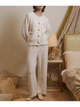 【ジェラート ピケ/gelato pique】の【JOEL ROBUCHON】ツイードモコロングパンツ 人気、トレンドファッション・服の通販 founy(ファニー) ファッション Fashion レディースファッション Fashion for Women パンツ Pants & Trousers エレガント 上品 Elegant カーディガン Cardigan, Knitwear シンプル Simple, Minimal ストレート Straight, Straight Cut スマート Smart, Elegant ツイード Twill, Twill Weave パウダー Powder, Soft Tone フリンジ Fringe, Tassel フレンチ French, French Style ポケット Pocket, Pocket Detail リラックス Relax, Relaxed Fit ロング Long, Long-Length |ID:prp329100004792444