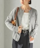 【シップス フォー ウィメン/SHIPS】のカシミヤ 細 ケーブル クルーネック カーディガン ライトグレー|ID: prp329100004792448 ipo3291000000034772925