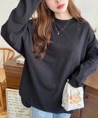 【モーメントプラス/moment+ / MEN】の綿100%無地 ボーダー.オーバーサイズロングスリーブTシャツ ブラック|ID: prp329100004792469 ipo3291000000034773089