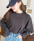 【モーメントプラス/moment+ / MEN】の綿100%無地 ボーダー.オーバーサイズロングスリーブTシャツ チャコールグレー|ID: prp329100004792469 ipo3291000000034773093