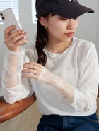 【ディスコート/Discoat】の【新色追加!/全16色展開】シアー袖切替プルオーバー≪WEB限定カラーあり≫ オフホワイト|ID: prp329100004792480 ipo3291000000034773167