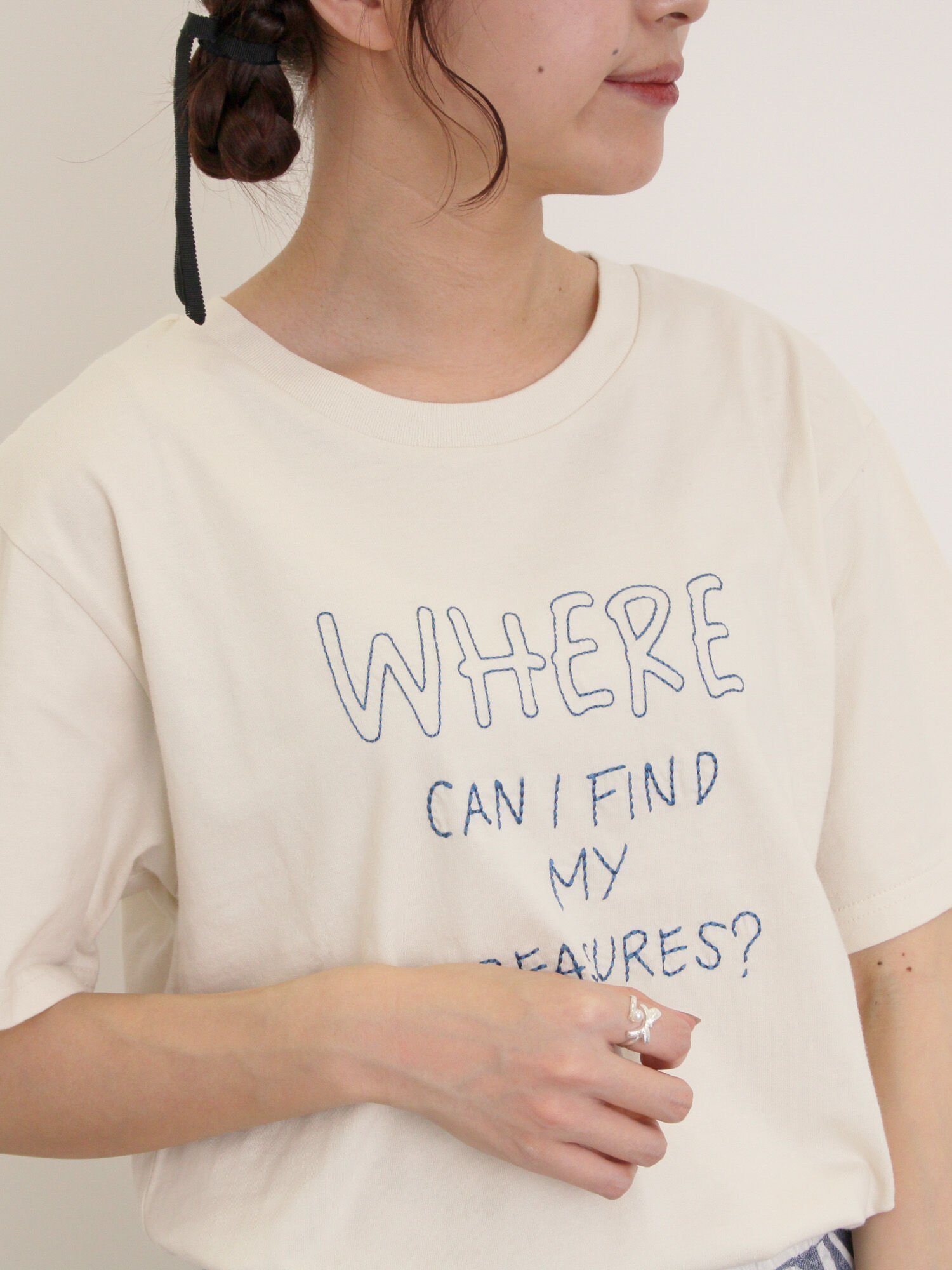 【サマンサモスモス/Samansa Mos2】のリサイクルコットン 柄アソートTシャツ インテリア・キッズ・メンズ・レディースファッション・服の通販 founy(ファニー) ファッション Fashion レディースファッション Fashion for Women トップス・カットソー Cut & Sew Tops シャツ・ブラウス・オフィスカジュアル Elegant Blouses & Button-Ups ロングTシャツ・Tシャツ Longline T-Shirts & Tees スリット Slit, Slit Detail フロント Front, Front Design キナリ|ID: prp329100004792489 ipo3291000000034773268