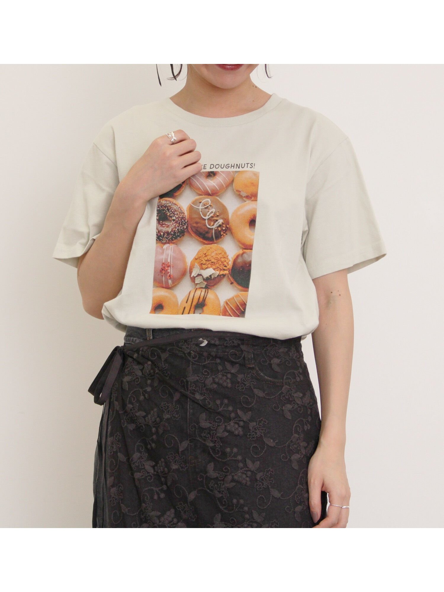 【サマンサモスモス/Samansa Mos2】のリサイクルコットン 柄アソートTシャツ インテリア・キッズ・メンズ・レディースファッション・服の通販 founy(ファニー) ファッション Fashion レディースファッション Fashion for Women トップス・カットソー Cut & Sew Tops シャツ・ブラウス・オフィスカジュアル Elegant Blouses & Button-Ups ロングTシャツ・Tシャツ Longline T-Shirts & Tees スリット Slit, Slit Detail フロント Front, Front Design ミント|ID: prp329100004792489 ipo3291000000034773269