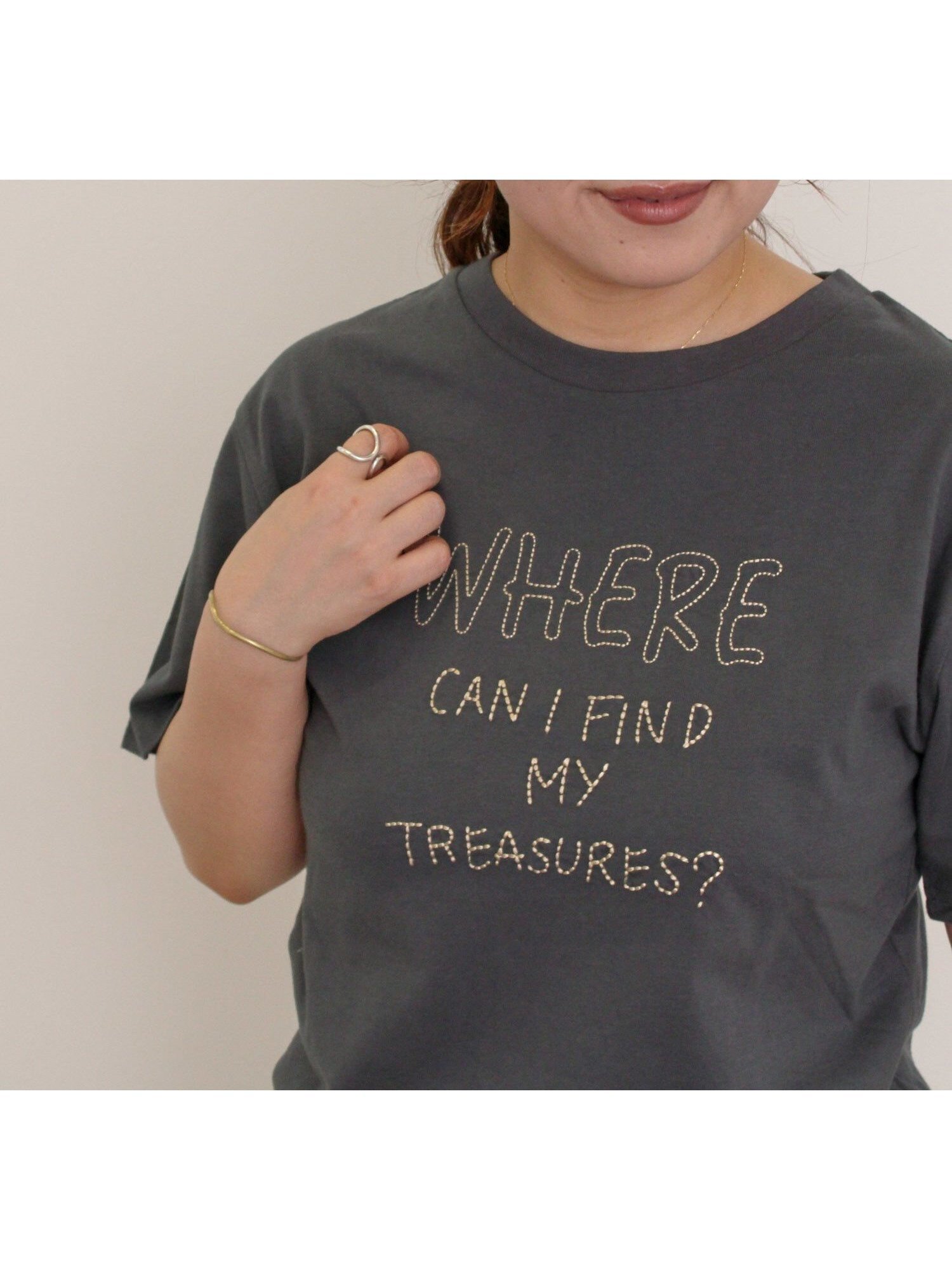 【サマンサモスモス/Samansa Mos2】のリサイクルコットン 柄アソートTシャツ インテリア・キッズ・メンズ・レディースファッション・服の通販 founy(ファニー) ファッション Fashion レディースファッション Fashion for Women トップス・カットソー Cut & Sew Tops シャツ・ブラウス・オフィスカジュアル Elegant Blouses & Button-Ups ロングTシャツ・Tシャツ Longline T-Shirts & Tees スリット Slit, Slit Detail フロント Front, Front Design チャコールグレー|ID: prp329100004792489 ipo3291000000034773270