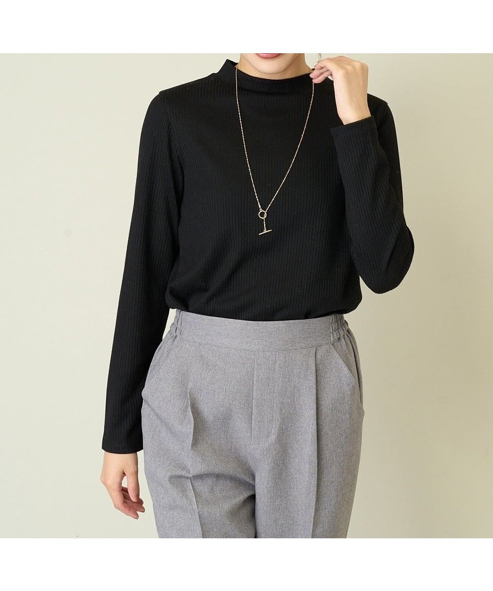 【アー ヴェー ヴェー/a.v.v】のプチハイネックリブトップス インテリア・キッズ・メンズ・レディースファッション・服の通販 founy(ファニー) ファッション Fashion レディースファッション Fashion for Women トップス・カットソー Cut & Sew Tops インナー Innerwear コンパクト Compact, Small Size シンプル Simple, Minimal フレア Flare, Flared ワイド Wide, Wide Fit A/W・秋冬 Autumn/Winter 再入荷 Restock / Back in Stock エレガント 上品 Elegant ブラック|ID: prp329100004792504 ipo3291000000034773374
