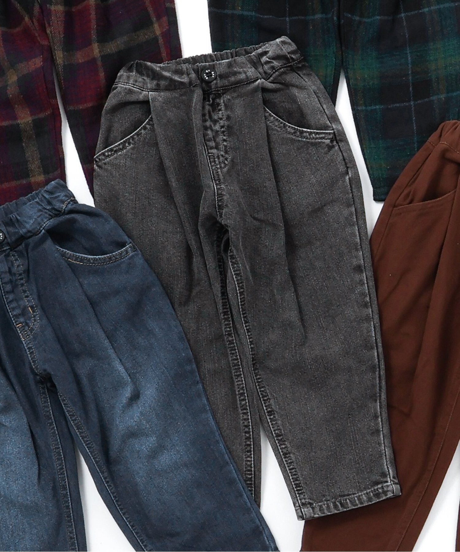 【エフオー オンラインストア/F.O.Online Store / KIDS】のあったか裏起毛ワイドタックパンツ 10分丈 人気、トレンドファッション・服の通販 founy(ファニー) 　ファッション　Fashion　キッズファッション　Fashion for Kids　ボトムス　Bottoms　ボトム　Bottoms, Lower Wear　ワイド　Wide, Wide Fit　冬　Winter / This Winter　 other-1|ID: prp329100004792514 ipo3291000000034773460