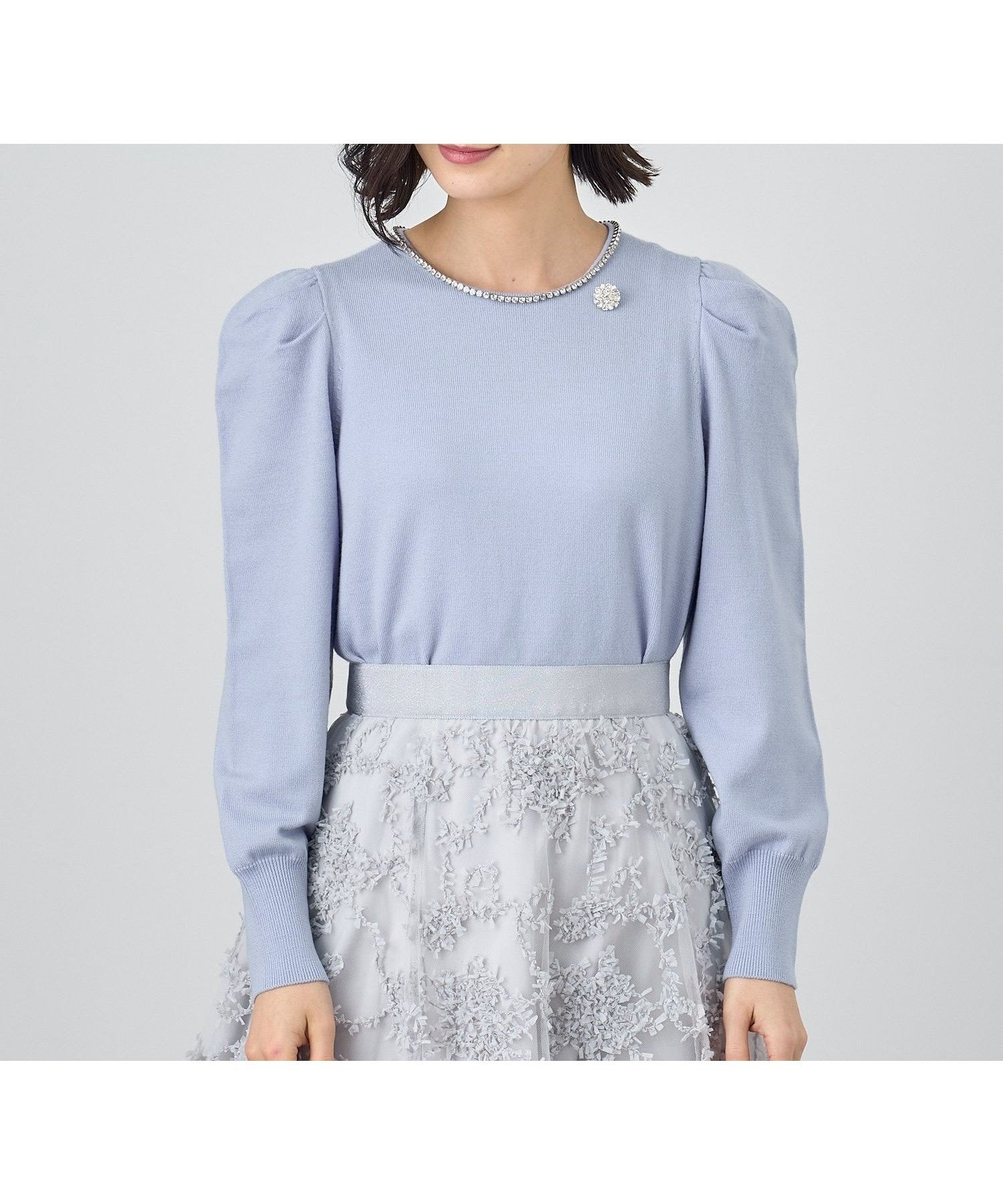 【アナイ/ANAYI】のビジューネックボリュームスリーブ プルオーバー インテリア・キッズ・メンズ・レディースファッション・服の通販 founy(ファニー) ファッション Fashion レディースファッション Fashion for Women トップス・カットソー Cut & Sew Tops カジュアルプルオーバー・ニットトップス Pullovers & Knit Tops / Casual Pullovers ボリューム袖・フリルスリーブブラウス Voluminous & Ruffle Sleeves / Puffy Sleeve Tops 春 Spring クリスタル Crystal, Swarovski コレクション Collection, Seasonal Line ストレッチ Stretch, Stretchy Fabric スマート Smart, Elegant テクスチャー Texture, Textured Fabric バレエ Ballet, Ballet Style ブローチ Brooch, Pin Brooch ラベンダー Lavender ロング Long, Long-Length 冬 Winter / This Winter 再入荷 Restock / Back in Stock ホリデーシーズン Holiday Season lavender|ID: prp329100004792522 ipo3291000000034773587