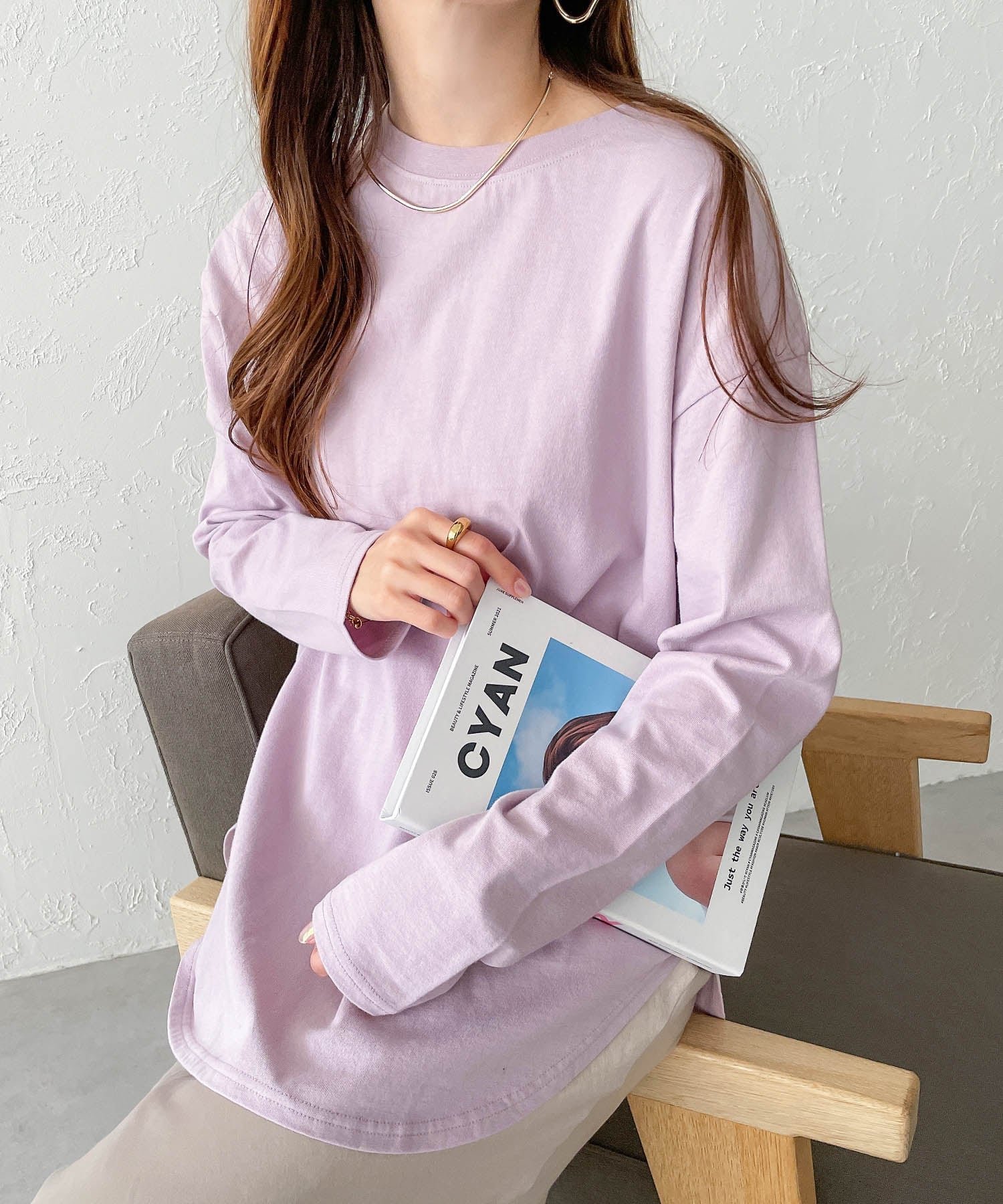 【アンドミー/andme】の汗染み防止加工 USAコットン 長袖 Tシャツ インテリア・キッズ・メンズ・レディースファッション・服の通販 founy(ファニー) ファッション Fashion レディースファッション Fashion for Women トップス・カットソー Cut & Sew Tops シャツ・ブラウス・オフィスカジュアル Elegant Blouses & Button-Ups ロングTシャツ・Tシャツ Longline T-Shirts & Tees カットソー Cut and Sewn Top ショルダー Shoulder, Shoulder Strap スウェット / スエット Sweatshirt, Sweatwear ドロップ Drop Shoulder, Dropped Style 長袖 Long Sleeve, Full Sleeve バランス Balance, Style Balance パーカー Hoodie, Parka ベーシック Basic, Essential ロング Long, Long-Length 楽ちん Easy Fit, Comfortable ワイド Wide, Wide Fit おすすめ Recommended / Our Picks ラベンダー|ID: prp329100004792524 ipo3291000000034773614