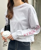 【アンドミー/andme】のコットン ロゴプリント ボリューム袖 Tシャツ オートミール|ID: prp329100004792527 ipo3291000000034773630
