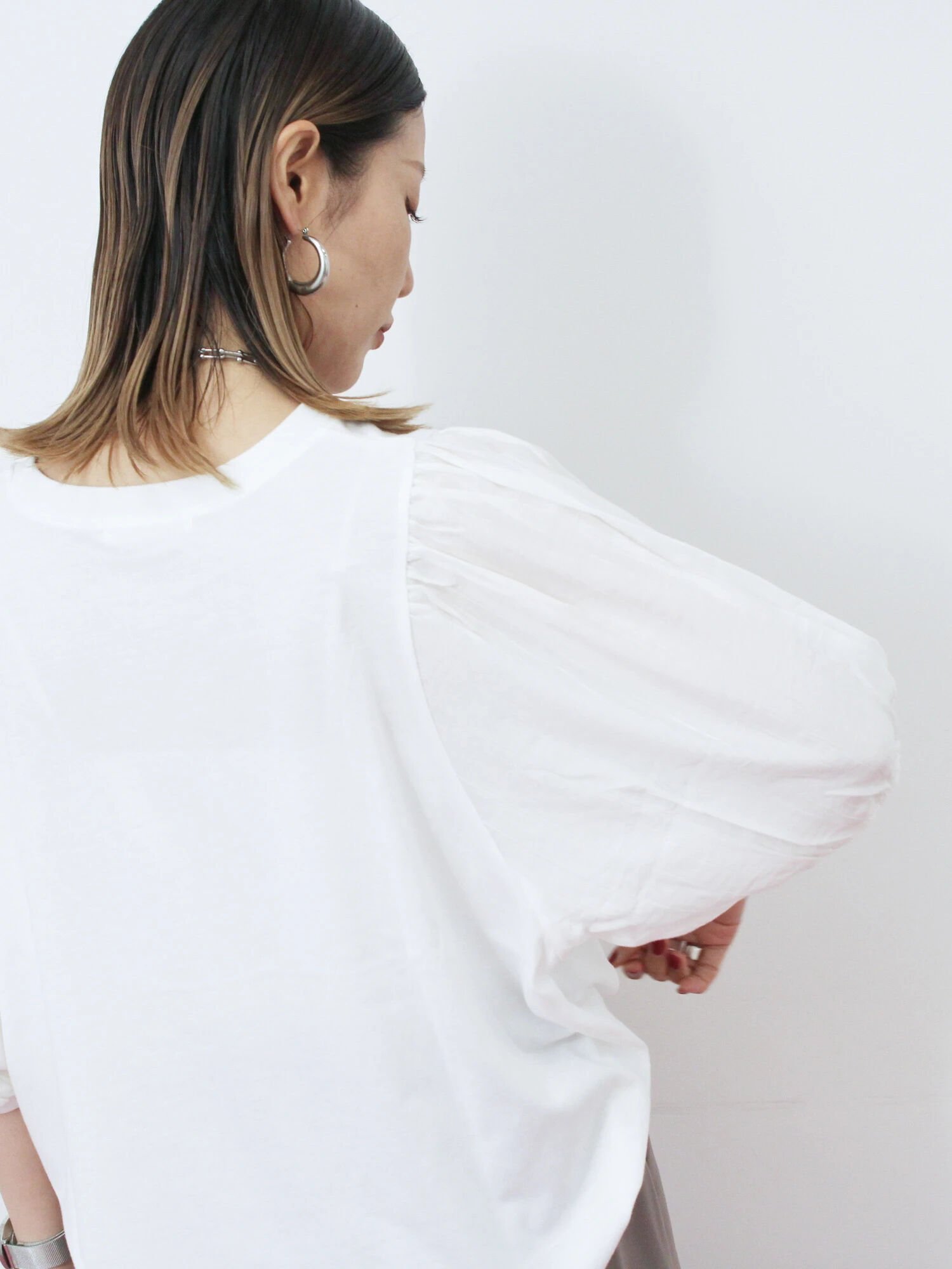 【サマンサモスモス/Samansa Mos2】の袖ボリュームTシャツ 人気、トレンドファッション・服の通販 founy(ファニー) 　ファッション　Fashion　レディースファッション　Fashion for Women　トップス・カットソー　Cut & Sew Tops　シャツ・ブラウス・オフィスカジュアル　Elegant Blouses & Button-Ups　ロングTシャツ・Tシャツ　Longline T-Shirts & Tees　おすすめ　Recommended / Our Picks　スリーブ　Sleeve, Long Sleeve / Short Sleeve　 other-1|ID: prp329100004792533 ipo3291000000034773703