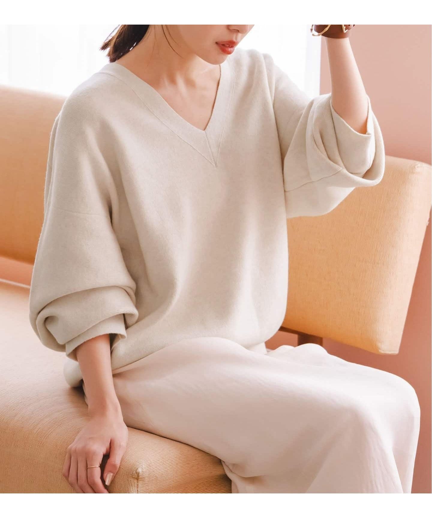 【ノーブル / スピック&スパン/NOBLE / Spick & Span】の《追加》カシミヤMIXスムースVプルオーバー2 インテリア・キッズ・メンズ・レディースファッション・服の通販 founy(ファニー) 　ファッション　Fashion　レディースファッション　Fashion for Women　トップス・カットソー　Cut & Sew Tops　カジュアルプルオーバー・ニットトップス　Pullovers & Knit Tops / Casual Pullovers　シンプル　Simple, Minimal　デコルテ　Décolleté, Neckline　バランス　Balance, Style Balance　エレガント 上品　Elegant　ナチュラル|ID: prp329100004792550 ipo3291000000035039009