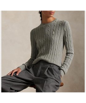 【ラルフローレン/RALPH LAUREN】のケーブルニット コットン クルーネック セーター 人気、トレンドファッション・服の通販 founy(ファニー) ファッション Fashion レディースファッション Fashion for Women トップス・カットソー Cut & Sew Tops ニット Knit Tops & Sweaters カフス Cuff Design スリム Slim, Slim Fit セーター Sweater, Knitwear フィット Fit, Slim Fit リブニット Rib Knit, Ribbed Knit 長袖 Long Sleeve, Full Sleeve |ID:prp329100004792579