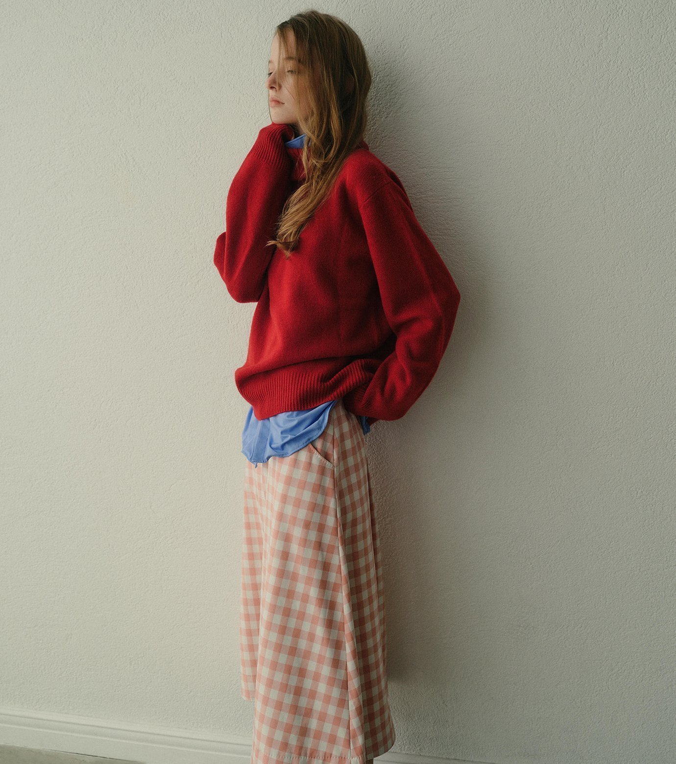 【ルシェル ブルー/LE CIEL BLEU】のタートルネックニットプルオーバー / Turtle-Neck Knit Pullover インテリア・キッズ・メンズ・レディースファッション・服の通販 founy(ファニー) 　ファッション　Fashion　レディースファッション　Fashion for Women　トップス・カットソー　Cut & Sew Tops　ニット　Knit Tops & Sweaters　カジュアルプルオーバー・ニットトップス　Pullovers & Knit Tops / Casual Pullovers　タートルネック・ハイネックトップス　Turtlenecks & High-Neck Tops　シンプル　Simple, Minimal　タートルネック　Turtleneck, High Neck　ダウン　Down, Puffer　ベーシック　Basic, Essential　レッド|ID: prp329100004792591 ipo3291000000035012583