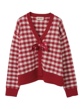 【ピンクハウス/PINK HOUSE】のギンガムチェックニットカーディガン 人気、トレンドファッション・服の通販 founy(ファニー) ファッション Fashion レディースファッション Fashion for Women トップス・カットソー Cut & Sew Tops ニット Knit Tops & Sweaters カーディガン・羽織り Layered Style Cardigans カーディガン Cardigan, Knitwear ギンガム Gingham, Gingham Fabric クラシカル Classical, Vintage-Inspired コンパクト Compact, Small Size サテン Satin, Glossy Fabric ショート Short, Short Length チェック Check, Plaid, Tartan フロント Front, Front Design プリント Print, Printed Pattern リボン Ribbon, Bow A/W・秋冬 Autumn/Winter |ID:prp329100004792596