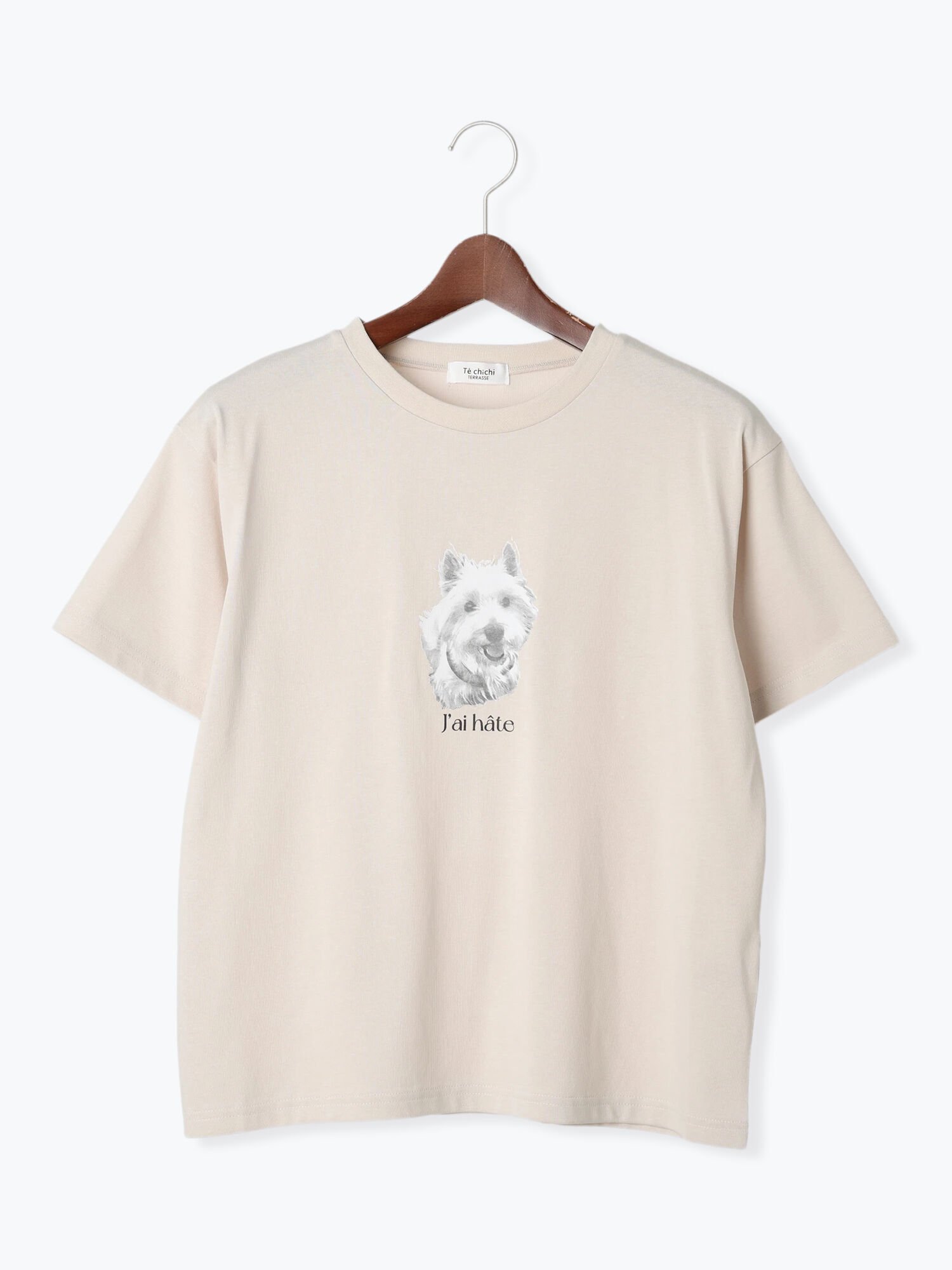 【テチチ/Te chichi】の【接触冷感】犬モチーフプリントTシャツ インテリア・キッズ・メンズ・レディースファッション・服の通販 founy(ファニー) ファッション Fashion レディースファッション Fashion for Women トップス・カットソー Cut & Sew Tops シャツ・ブラウス・オフィスカジュアル Elegant Blouses & Button-Ups ロングTシャツ・Tシャツ Longline T-Shirts & Tees おすすめ Recommended / Our Picks プリント Print, Printed Pattern モチーフ Motif, Design Theme 犬 Dog ベージュ|ID: prp329100004792627 ipo3291000000034774517