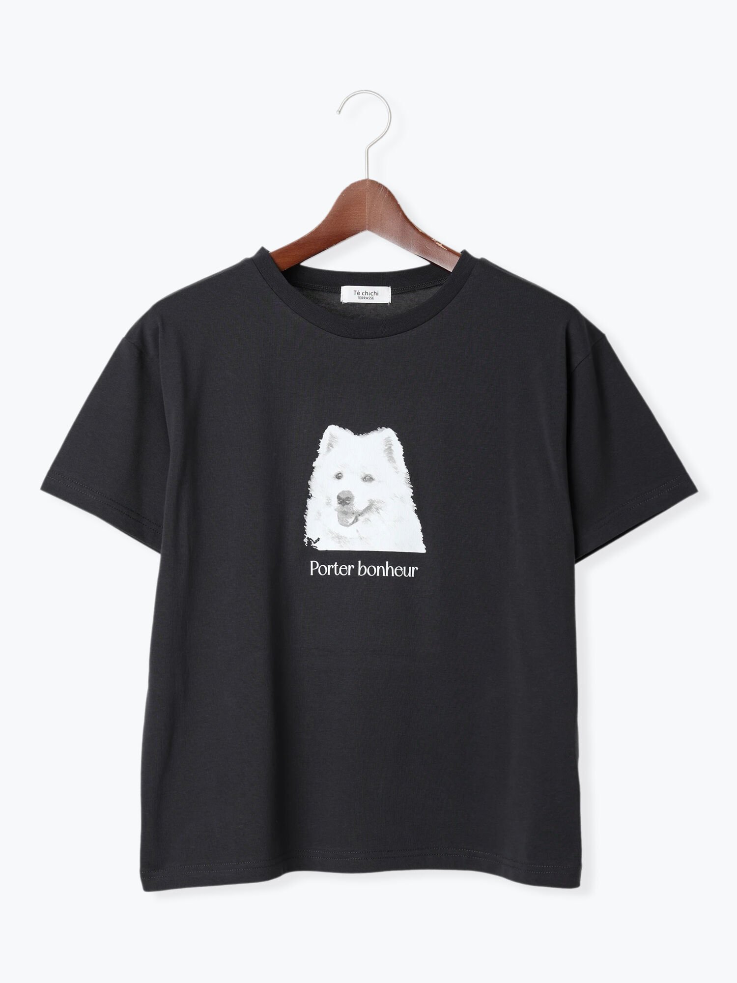 【テチチ/Te chichi】の【接触冷感】犬モチーフプリントTシャツ インテリア・キッズ・メンズ・レディースファッション・服の通販 founy(ファニー) ファッション Fashion レディースファッション Fashion for Women トップス・カットソー Cut & Sew Tops シャツ・ブラウス・オフィスカジュアル Elegant Blouses & Button-Ups ロングTシャツ・Tシャツ Longline T-Shirts & Tees おすすめ Recommended / Our Picks プリント Print, Printed Pattern モチーフ Motif, Design Theme 犬 Dog チャコールグレー|ID: prp329100004792627 ipo3291000000034774518