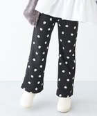 【デビロック/devirock / KIDS】のRICH WARM 裏シャギー えらべる無地 花柄 セミフレアパンツ スウェットパンツ 25AW 021-フラワー-ブラック|ID: prp329100004792629 ipo3291000000034774530