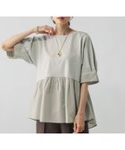 【グローバルワーク/GLOBAL WORK】の切替ペプラム/584677 人気、トレンドファッション・服の通販 founy(ファニー) ファッション Fashion レディースファッション Fashion for Women カフス Cuff Design ギャザー Gathered, Ruffled シアー Sheer, See-Through スリーブ Sleeve, Long Sleeve / Short Sleeve タイトスカート Pencil Skirt, Tight Skirt デニム Denim, Jeans Material ペプラム Peplum, Flared Hem 切替 Switching, Contrast Panel 夏 Summer thumbnail アイスグレー12|ID: prp329100004792645 ipo3291000000034774641