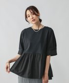 【グローバルワーク/GLOBAL WORK】の切替ペプラム/584677 人気、トレンドファッション・服の通販 founy(ファニー) ファッション Fashion レディースファッション Fashion for Women カフス Cuff Design ギャザー Gathered, Ruffled シアー Sheer, See-Through スリーブ Sleeve, Long Sleeve / Short Sleeve タイトスカート Pencil Skirt, Tight Skirt デニム Denim, Jeans Material ペプラム Peplum, Flared Hem 切替 Switching, Contrast Panel 夏 Summer thumbnail ブラック09|ID: prp329100004792645 ipo3291000000034774642