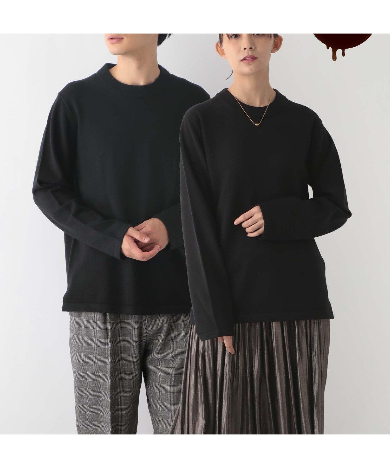 【グローバルワーク/GLOBAL WORK】のメルティクルーネックプルオーバー/116346 インテリア・キッズ・メンズ・レディースファッション・服の通販 founy(ファニー) 　ファッション　Fashion　レディースファッション　Fashion for Women　トップス・カットソー　Cut & Sew Tops　カジュアルプルオーバー・ニットトップス　Pullovers & Knit Tops / Casual Pullovers　2023年　2023　2023-2024秋冬・A/W　Autumn/Winter 2023–24 AW23–24　ジャケット　Jacket, Outerwear　A/W・秋冬　Autumn/Winter　ブラック09|ID: prp329100004792655 ipo3291000000034774759