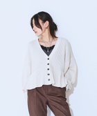 【ジーナシス/JEANASiS】の7GアゼペプラムVカーディガン ホワイト系その他|ID: prp329100004792659 ipo3291000000034906316