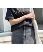 【アンドミー/andme】のフレンチ ロゴプリント 半袖 Tシャツ チャコールグレー|ID: prp329100004792660 ipo3291000000034774802
