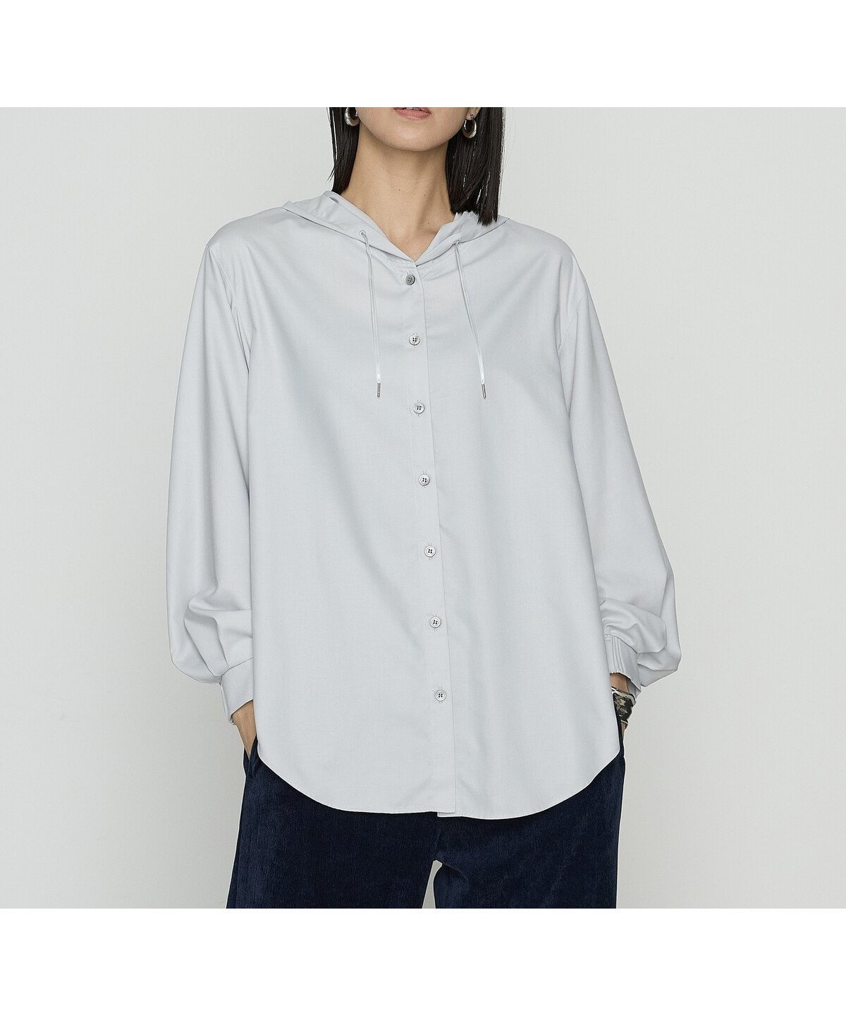 【コムサ/COMME CA】の+サイズ マイクロスパン フード付きブラウス 人気、トレンドファッション・服の通販 founy(ファニー) 　ファッション　Fashion　レディースファッション　Fashion for Women　トップス・カットソー　Cut & Sew Tops　シャツ・ブラウス・オフィスカジュアル　Elegant Blouses & Button-Ups　インナー　Innerwear　ドレープ　Drape, Draping Fabric　ブロード　Broadcloth, Fine Cotton　ベスト　Vest, Waistcoat　リラックス　Relax, Relaxed Fit　エレガント 上品　Elegant　定番　Standard, Basic Item　 other-1|ID: prp329100004792661 ipo3291000000034774809