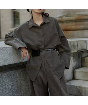 【ヘラム/hellam】のピーチスキンオーバーシャツ 人気、トレンドファッション・服の通販 founy(ファニー) ファッション Fashion レディースファッション Fashion for Women トップス・カットソー Cut & Sew Tops シャツ・ブラウス・オフィスカジュアル Elegant Blouses & Button-Ups カフス Cuff Design ピーチ Peach, Soft Touch |ID:prp329100004792664