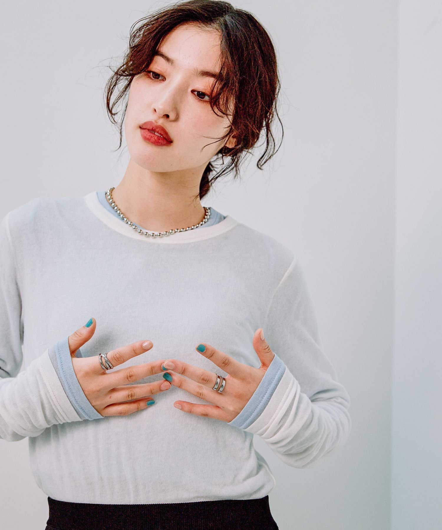 【レプシィム ローリーズファーム/LEPSIM LOWRYS FARM】のテンセル混長袖クルーロンT インテリア・キッズ・メンズ・レディースファッション・服の通販 founy(ファニー) 　ファッション　Fashion　レディースファッション　Fashion for Women　トップス・カットソー　Cut & Sew Tops　ロングTシャツ・Tシャツ　Longline T-Shirts & Tees　おすすめ　Recommended / Our Picks　スウェット / スエット　Sweatshirt, Sweatwear　長袖　Long Sleeve, Full Sleeve　ホワイト06|ID: prp329100004792671 ipo3291000000034774877