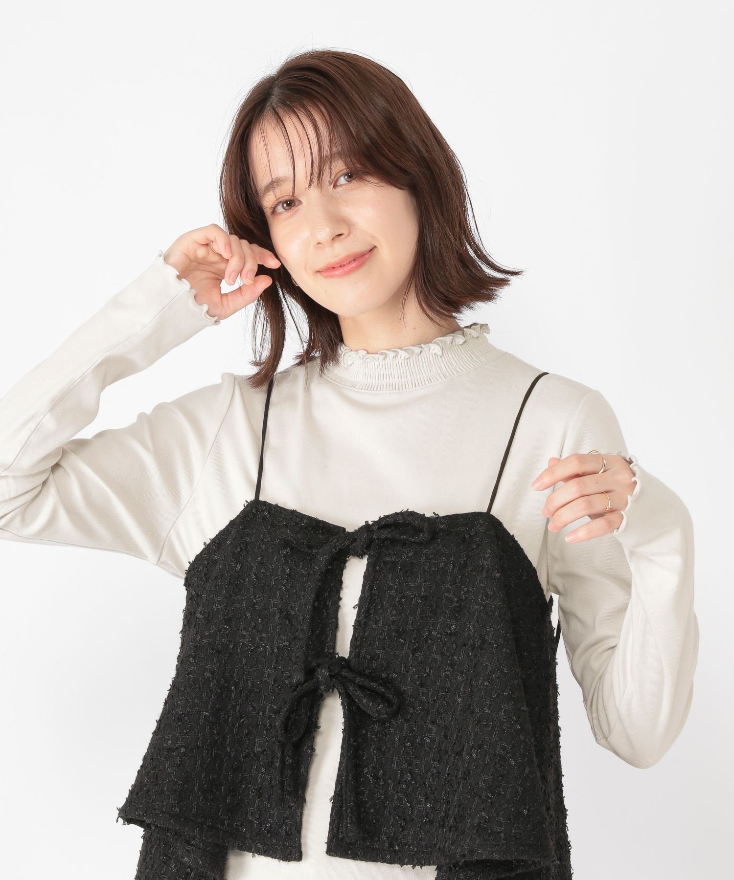 【スタディオ クリップ/studio CLIP】の【3シーズンシリーズ】アソートシャーリングネックプルオーバー プラスサイズあり インテリア・キッズ・メンズ・レディースファッション・服の通販 founy(ファニー) 　ファッション　Fashion　レディースファッション　Fashion for Women　トップス・カットソー　Cut & Sew Tops　カジュアルプルオーバー・ニットトップス　Pullovers & Knit Tops / Casual Pullovers　おすすめ　Recommended / Our Picks　インナー　Innerwear　シャーリング　Shirring, Ruched　シンプル　Simple, Minimal　スウェット / スエット　Sweatshirt, Sweatwear　トレンド　Trend, Trending Now　ドット　Polka Dot, Dot Pattern　ボーダー　Border, Stripe　グレー|ID: prp329100004792699 ipo3291000000034775057