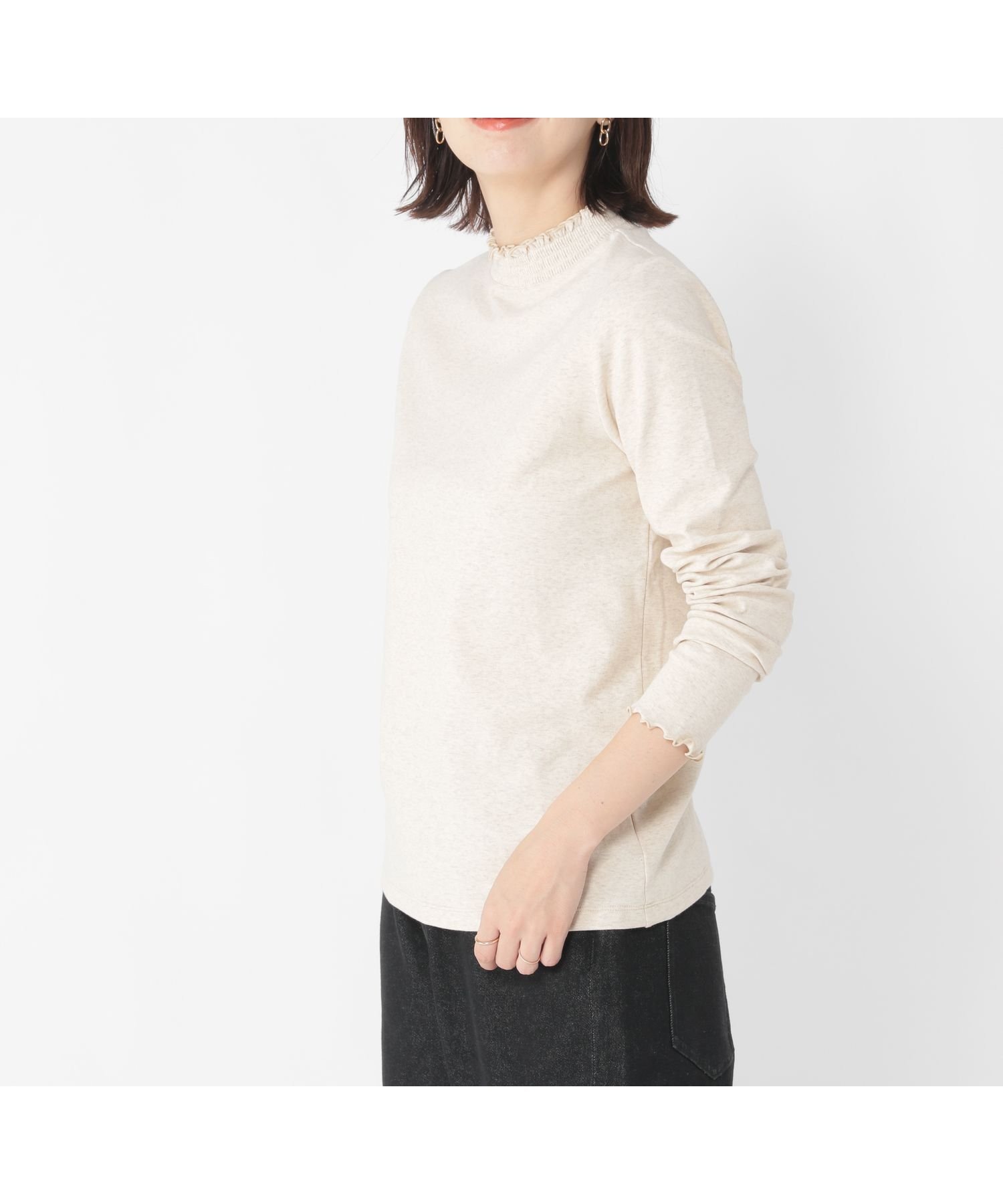 【スタディオ クリップ/studio CLIP】の【3シーズンシリーズ】アソートシャーリングネックプルオーバー プラスサイズあり インテリア・キッズ・メンズ・レディースファッション・服の通販 founy(ファニー) 　ファッション　Fashion　レディースファッション　Fashion for Women　トップス・カットソー　Cut & Sew Tops　カジュアルプルオーバー・ニットトップス　Pullovers & Knit Tops / Casual Pullovers　おすすめ　Recommended / Our Picks　インナー　Innerwear　シャーリング　Shirring, Ruched　シンプル　Simple, Minimal　スウェット / スエット　Sweatshirt, Sweatwear　トレンド　Trend, Trending Now　ドット　Polka Dot, Dot Pattern　ボーダー　Border, Stripe　ヘザーオートミール52|ID: prp329100004792699 ipo3291000000034775060