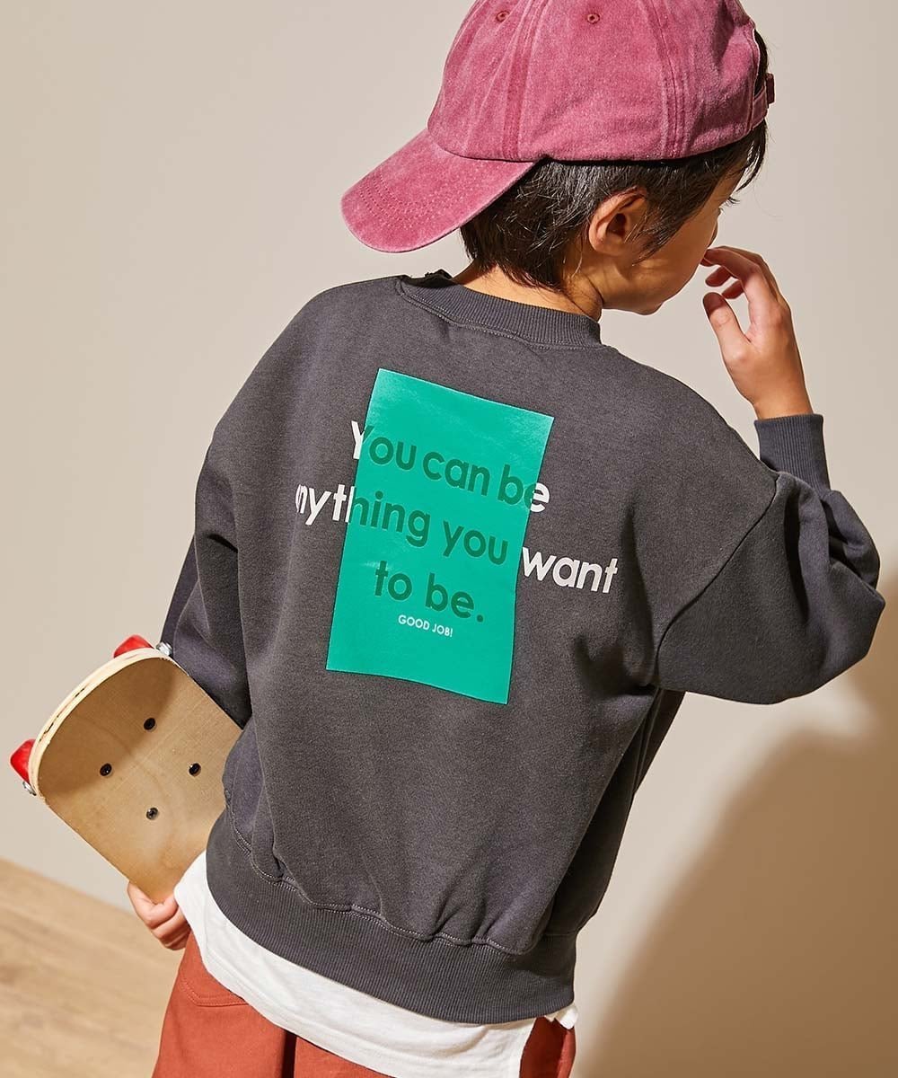 【デビロック/devirock / KIDS】のデビラボ プリント 裏起毛 BIGシルエットトレーナー トレーナー トップス 25AW インテリア・キッズ・メンズ・レディースファッション・服の通販 founy(ファニー) ファッション Fashion キッズファッション Fashion for Kids トップス・カットソー Cut & Sew Tops トレンド Trend, Trending Now トレーナー Sweatshirt, Trainer プリント Print, Printed Pattern おすすめ Recommended / Our Picks 2025年 2025 2025-2026秋冬・A/W Autumn/Winter 2025–26 AW25–26 011-バックロゴ2-スミクロ|ID: prp329100004792700 ipo3291000000034775064