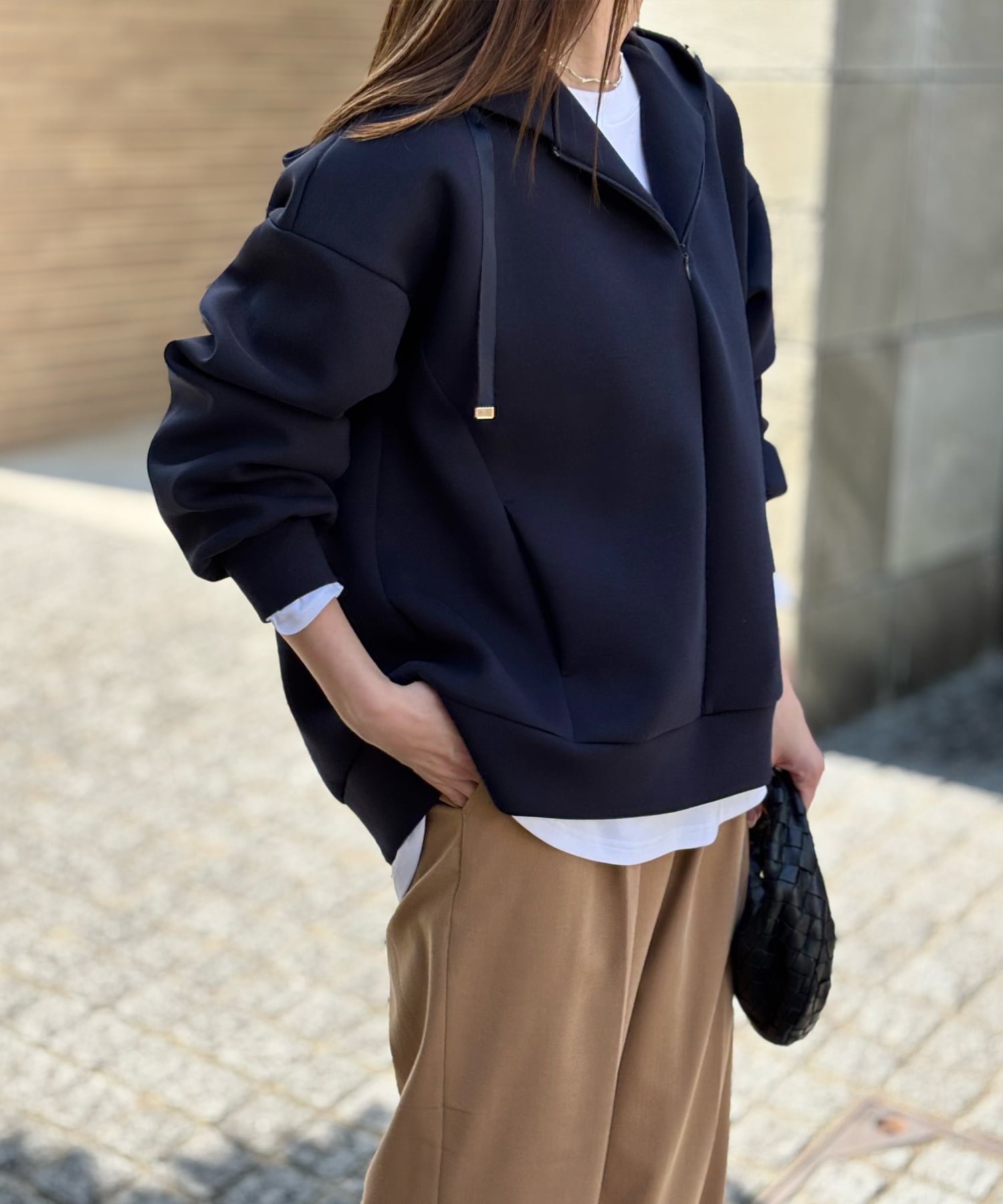 【スタイルドア/STYLEDOOR】のダンボールフロント2wayフーディ- インテリア・キッズ・メンズ・レディースファッション・服の通販 founy(ファニー) 　ファッション　Fashion　レディースファッション　Fashion for Women　アウトドア　Outdoor Clothing　インナー　Innerwear　洗える　Machine Washable　キャミソール　Camisole, Spaghetti Strap Top　シルバー　Silver, Metallic Silver　タンク　Tank Top, Sleeveless Top　フォルム　Silhouette, Form　フロント　Front, Front Design　ボトム　Bottoms, Lower Wear　ポケット　Pocket, Pocket Detail　エレガント 上品　Elegant　ネイビー|ID: prp329100004792705 ipo3291000000034937463