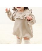 【デビロック/devirock / KIDS】の綿100% フリル スウェットロンパース ロンパース 出産祝い 25AW グレージュ|ID: prp329100004792714 ipo3291000000034775205