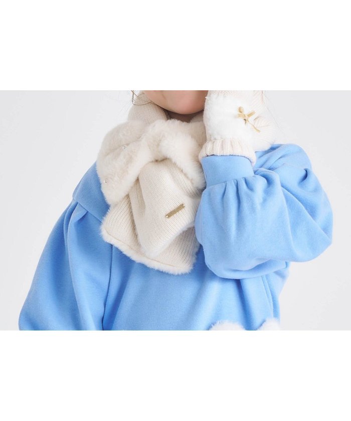 【エフオー オンラインストア/F.O.Online Store / KIDS】のリボンファーマフラー インテリア・キッズ・メンズ・レディースファッション・服の通販 founy(ファニー) https://founy.com/ ファッション Fashion キッズファッション Fashion for Kids |ID: prp329100004792721 ipo3291000000034775269