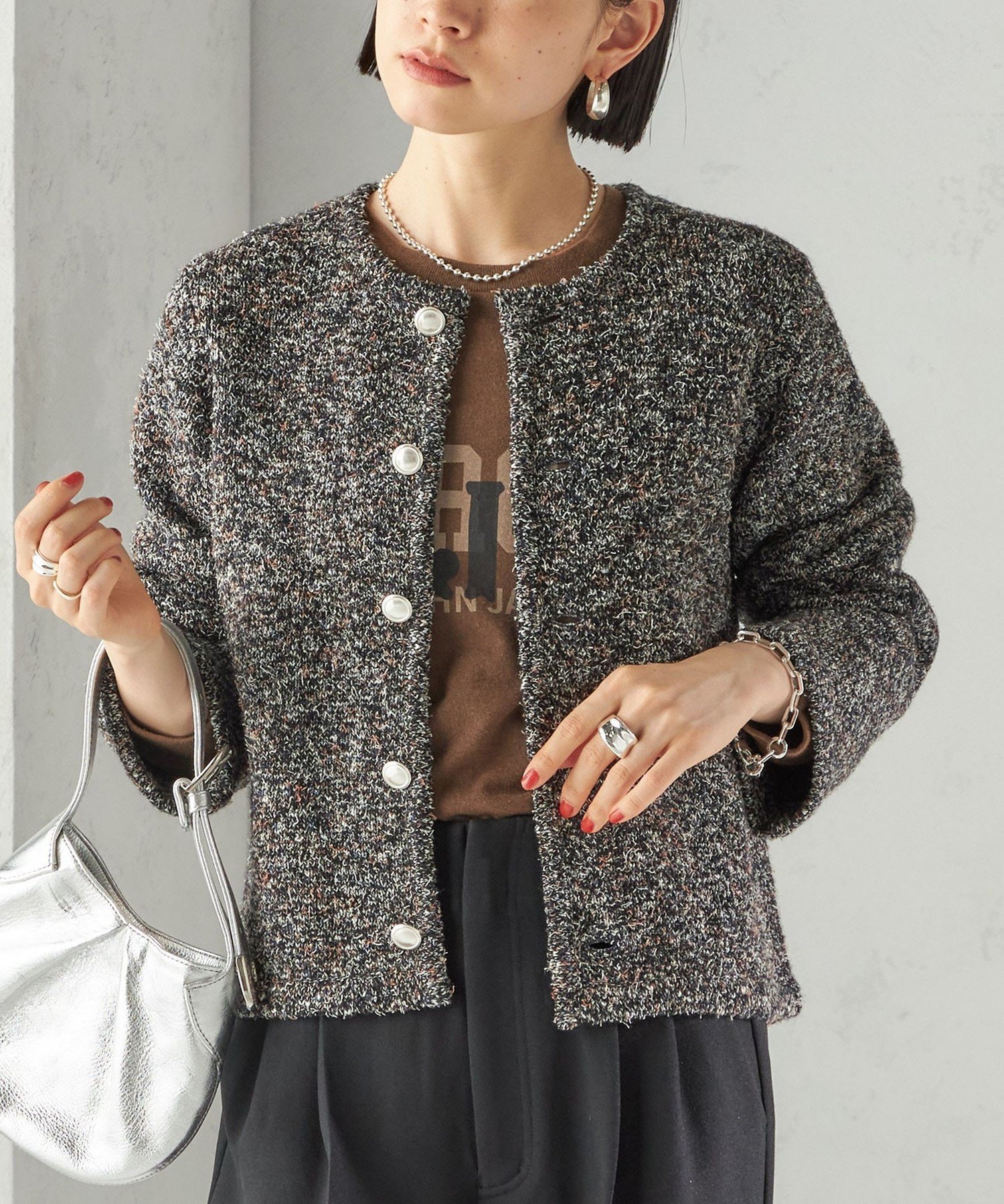 【シップス フォー ウィメン/SHIPS】の手洗い可能 ミックス ヤーン ニット ジャケット インテリア・キッズ・メンズ・レディースファッション・服の通販 founy(ファニー) 　ファッション　Fashion　レディースファッション　Fashion for Women　アウター　Coat / Outerwear Collection　レディースジャケット・軽アウター　Jackets　春　Spring　コンパクト　Compact, Small Size　ジャケット　Jacket, Outerwear　トレンド　Trend, Trending Now　ボトム　Bottoms, Lower Wear　ポケット　Pocket, Pocket Detail　ミックス　Mix, Mixed Style　無地　Plain, Solid Color　ワイド　Wide, Wide Fit　2025年　2025　2025-2026秋冬・A/W　Autumn/Winter 2025–26 AW25–26　ブラック|ID: prp329100004792724 ipo3291000000035144734