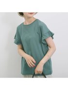 【サマンサモスモス/Samansa Mos2】の【USAコットン】フリルTシャツ グリーン|ID: prp329100004792726 ipo3291000000034775297