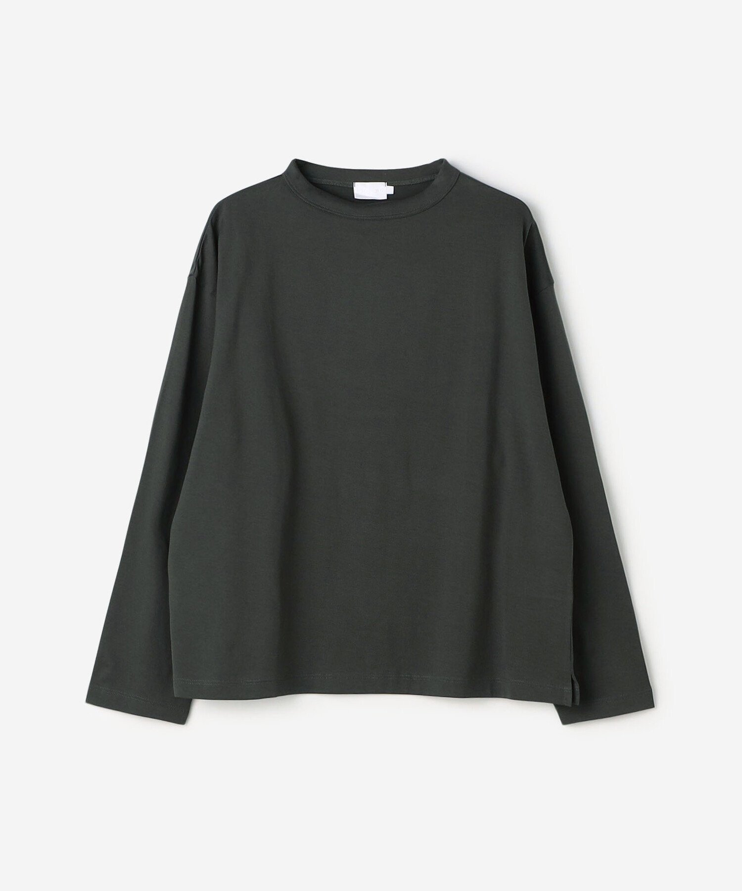 【ビショップ/Bshop】の60/2 ボトルネック長袖Tシャツ WOMEN インテリア・キッズ・メンズ・レディースファッション・服の通販 founy(ファニー) 　ファッション　Fashion　レディースファッション　Fashion for Women　トップス・カットソー　Cut & Sew Tops　シャツ・ブラウス・オフィスカジュアル　Elegant Blouses & Button-Ups　ロングTシャツ・Tシャツ　Longline T-Shirts & Tees　ショルダー　Shoulder, Shoulder Strap　スリット　Slit, Slit Detail　ドロップ　Drop Shoulder, Dropped Style　ニューヨーク　New York, NYC Style　長袖　Long Sleeve, Full Sleeve　ベーシック　Basic, Essential　ボトルネック　Bottle Neck, Mock Neck　DKGREY|ID: prp329100004792743 ipo3291000000034938515