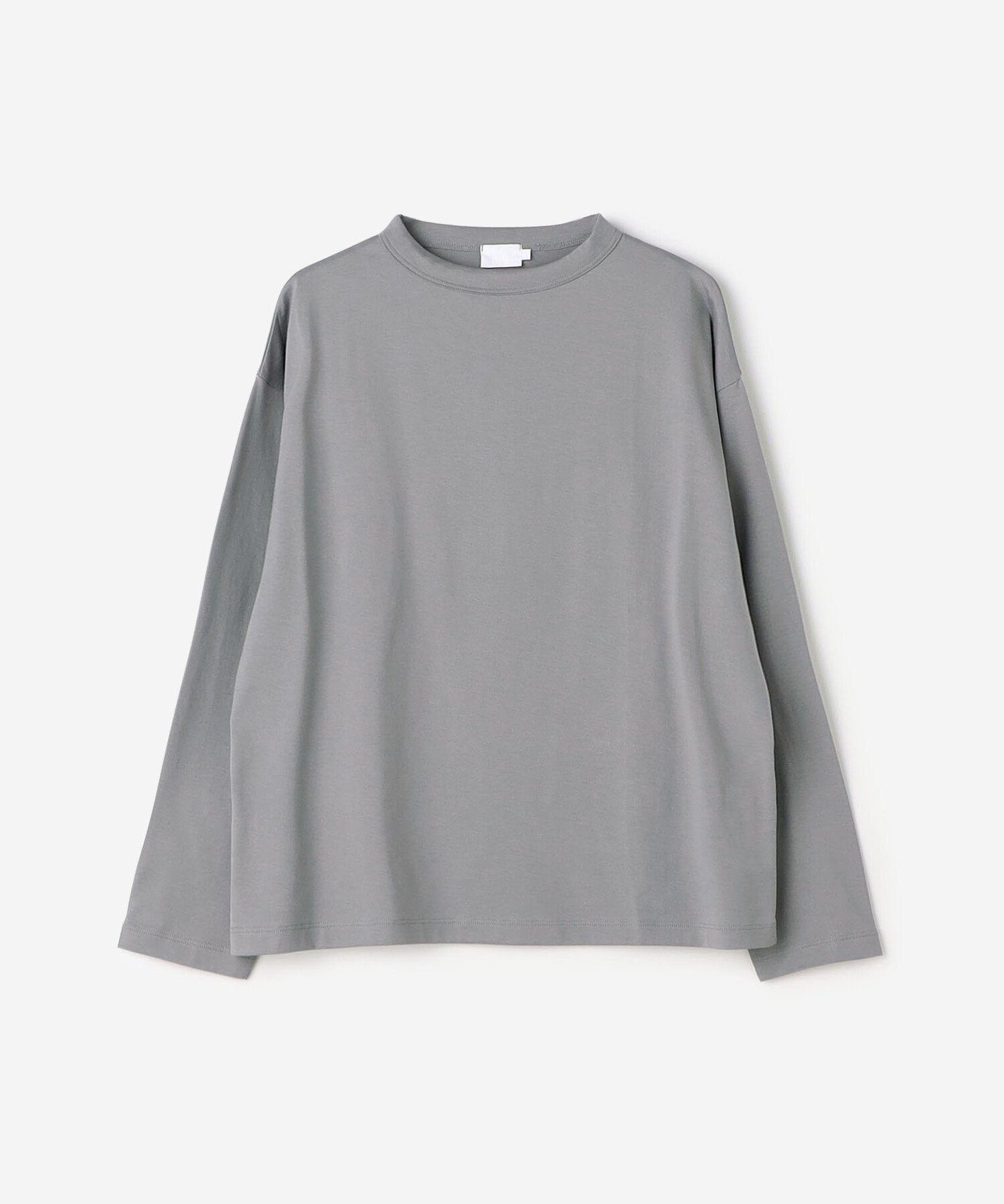 【ビショップ/Bshop】の60/2 ボトルネック長袖Tシャツ WOMEN インテリア・キッズ・メンズ・レディースファッション・服の通販 founy(ファニー) 　ファッション　Fashion　レディースファッション　Fashion for Women　トップス・カットソー　Cut & Sew Tops　シャツ・ブラウス・オフィスカジュアル　Elegant Blouses & Button-Ups　ロングTシャツ・Tシャツ　Longline T-Shirts & Tees　ショルダー　Shoulder, Shoulder Strap　スリット　Slit, Slit Detail　ドロップ　Drop Shoulder, Dropped Style　ニューヨーク　New York, NYC Style　長袖　Long Sleeve, Full Sleeve　ベーシック　Basic, Essential　ボトルネック　Bottle Neck, Mock Neck　GREY系1|ID: prp329100004792743 ipo3291000000034938518