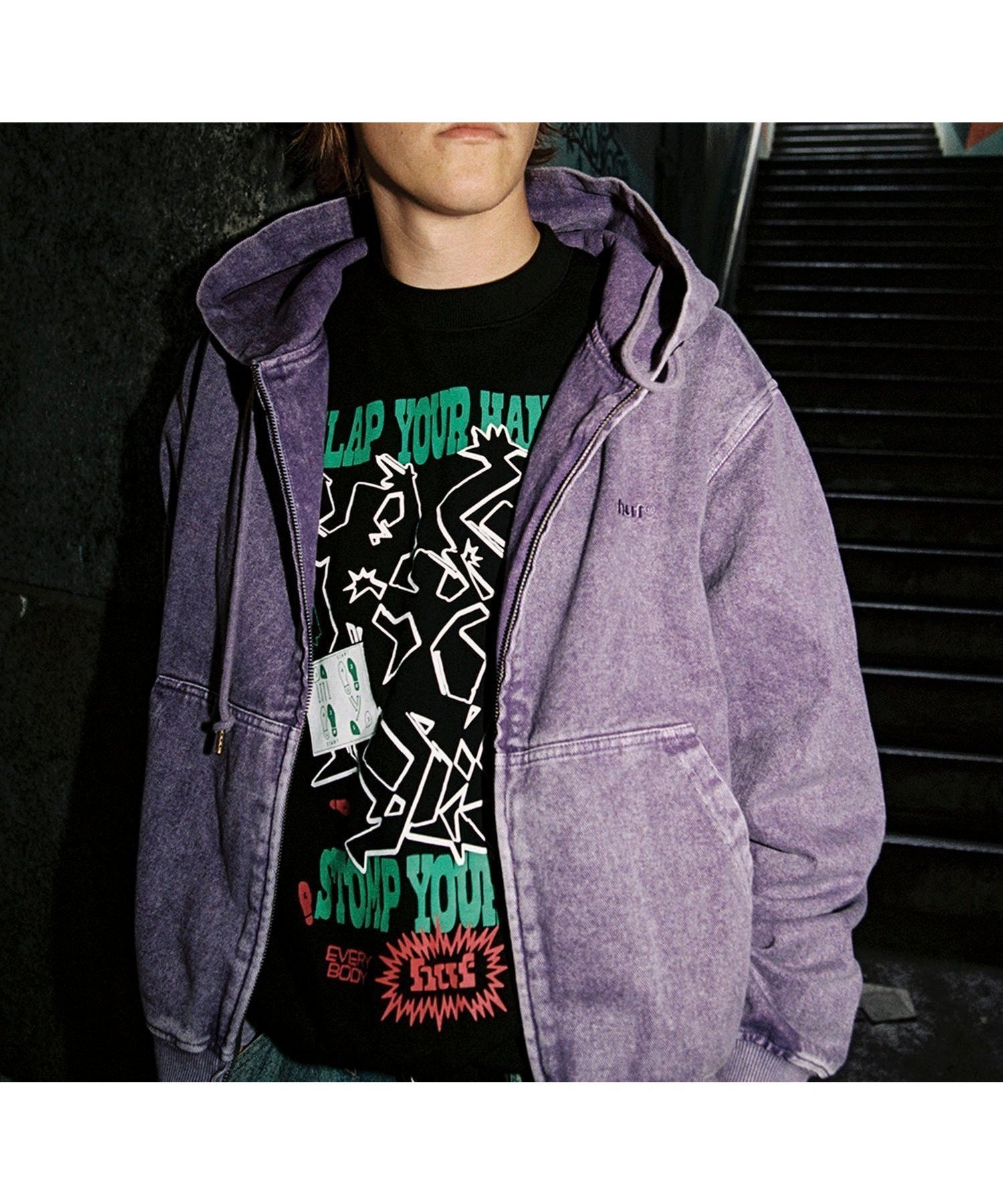 【ハフ/HUF】のHUF eightynine WASHED FULL ZIP HOODIE/ HUF ハフ ロゴ ジップパーカー インテリア・キッズ・メンズ・レディースファッション・服の通販 founy(ファニー) ファッション Fashion レディースファッション Fashion for Women トップス・カットソー Cut & Sew Tops レディースパーカー・カジュアルフーディー Casual Hoodies & Sweatshirts アクセサリー Fashion Accessories グラフィック Graphic, Graphic Design ジャケット Jacket, Outerwear 定番 Standard, Basic Item パターン Pattern, Design Print プリント Print, Printed Pattern ポケット Pocket, Pocket Detail 冬 Winter / This Winter ホリデーシーズン Holiday Season PURPLE|ID: prp329100004792745 ipo3291000000034775395