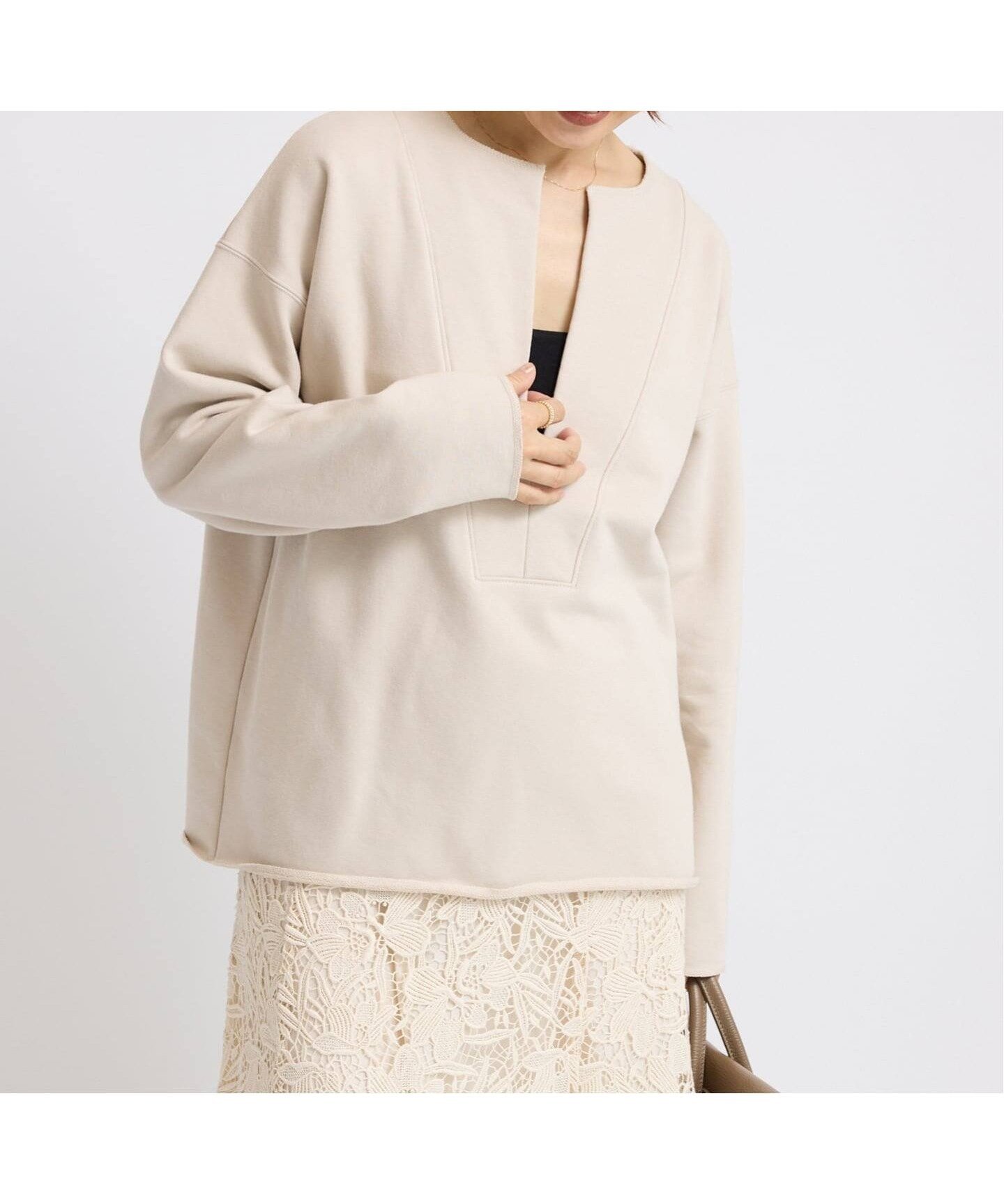 【イエナ/IENA】の裏毛スキッパー インテリア・キッズ・メンズ・レディースファッション・服の通販 founy(ファニー) ファッション Fashion レディースファッション Fashion for Women 2025年 2025 2025-2026秋冬・A/W Autumn/Winter 2025–26 AW25–26 スキッパー Skipper, Open Collar ナチュラル|ID: prp329100004792746 ipo3291000000034775404