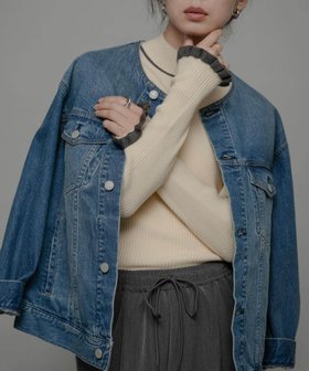 【サニーレーベル/Sonny Label / URBAN RESEARCH】の袖口フリルハイネックプルオーバー 人気、トレンドファッション・服の通販 founy(ファニー) ファッション Fashion レディースファッション Fashion for Women トップス・カットソー Cut & Sew Tops カジュアルプルオーバー・ニットトップス Pullovers & Knit Tops / Casual Pullovers 2025年 2025 2025-2026秋冬・A/W Autumn/Winter 2025–26 AW25–26 冬 Winter / This Winter サロペット Overalls, Salopette デニム Denim, Jeans Material トレンド Trend, Trending Now ハイネック High Neck, Mock Neck フリル Frill, Ruffle リブニット Rib Knit, Ribbed Knit 洗える Machine Washable A/W・秋冬 Autumn/Winter |ID:prp329100004792749