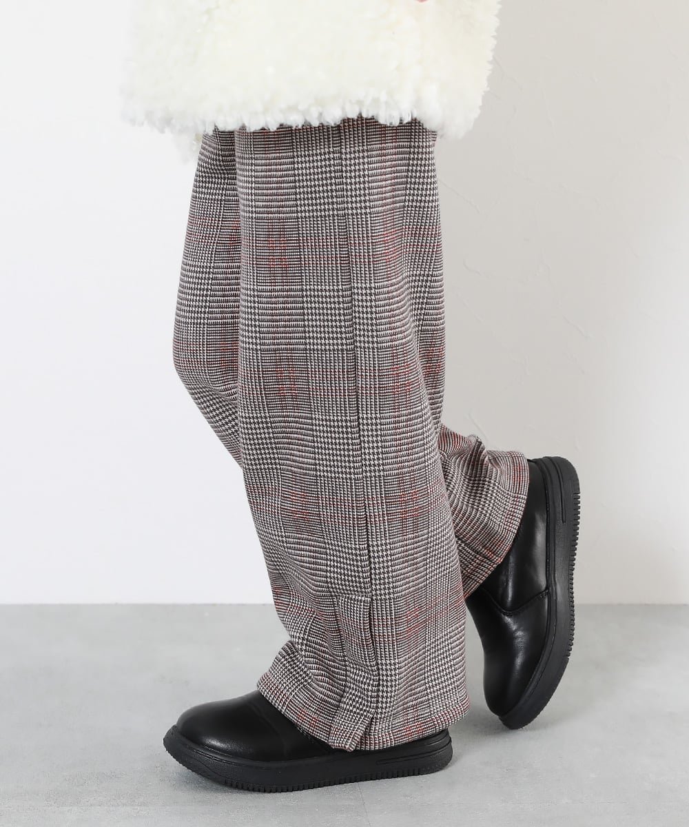 【デビロック/devirock / KIDS】のRICH WARM 裏シャギープリント フレアパンツ スウェットパンツ ロングパンツ 25AW インテリア・キッズ・メンズ・レディースファッション・服の通販 founy(ファニー) ファッション Fashion キッズファッション Fashion for Kids ボトムス Bottoms ストレッチ Stretch, Stretchy Fabric トレンド Trend, Trending Now トレーナー Sweatshirt, Trainer なめらか Smooth, Silky Texture フレア Flare, Flared ブランケット Blanket, Throw Blanket ロング Long, Long-Length 冬 Winter / This Winter おすすめ Recommended / Our Picks 2025年 2025 2025-2026秋冬・A/W Autumn/Winter 2025–26 AW25–26 001-チェック-Lグレー|ID: prp329100004792750 ipo3291000000034775430