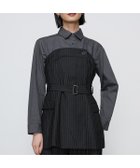 【コムサ/COMME CA】の【セットアップ対応】ストレッチトロ ビスチェ付きブラウス 08:チャコール×ライトグレー|ID: prp329100004792772 ipo3291000000034775577