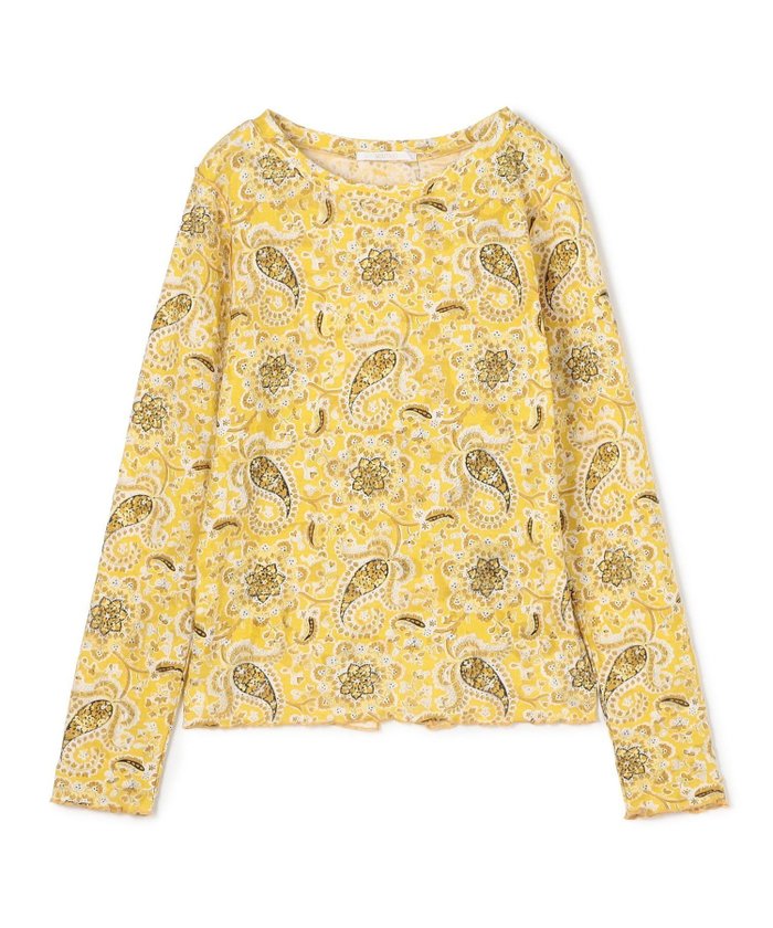 【トゥモローランド/TOMORROWLAND】のポリエステルコットン スリットクループルオーバー インテリア・キッズ・メンズ・レディースファッション・服の通販 founy(ファニー) https://founy.com/ ファッション Fashion レディースファッション Fashion for Women トップス・カットソー Cut & Sew Tops カジュアルプルオーバー・ニットトップス Pullovers & Knit Tops / Casual Pullovers インナー Innerwear カットソー Cut and Sewn Top スリット Slit, Slit Detail プリント Print, Printed Pattern 定番 Standard, Basic Item |ID: prp329100004792776 ipo3291000000034775611