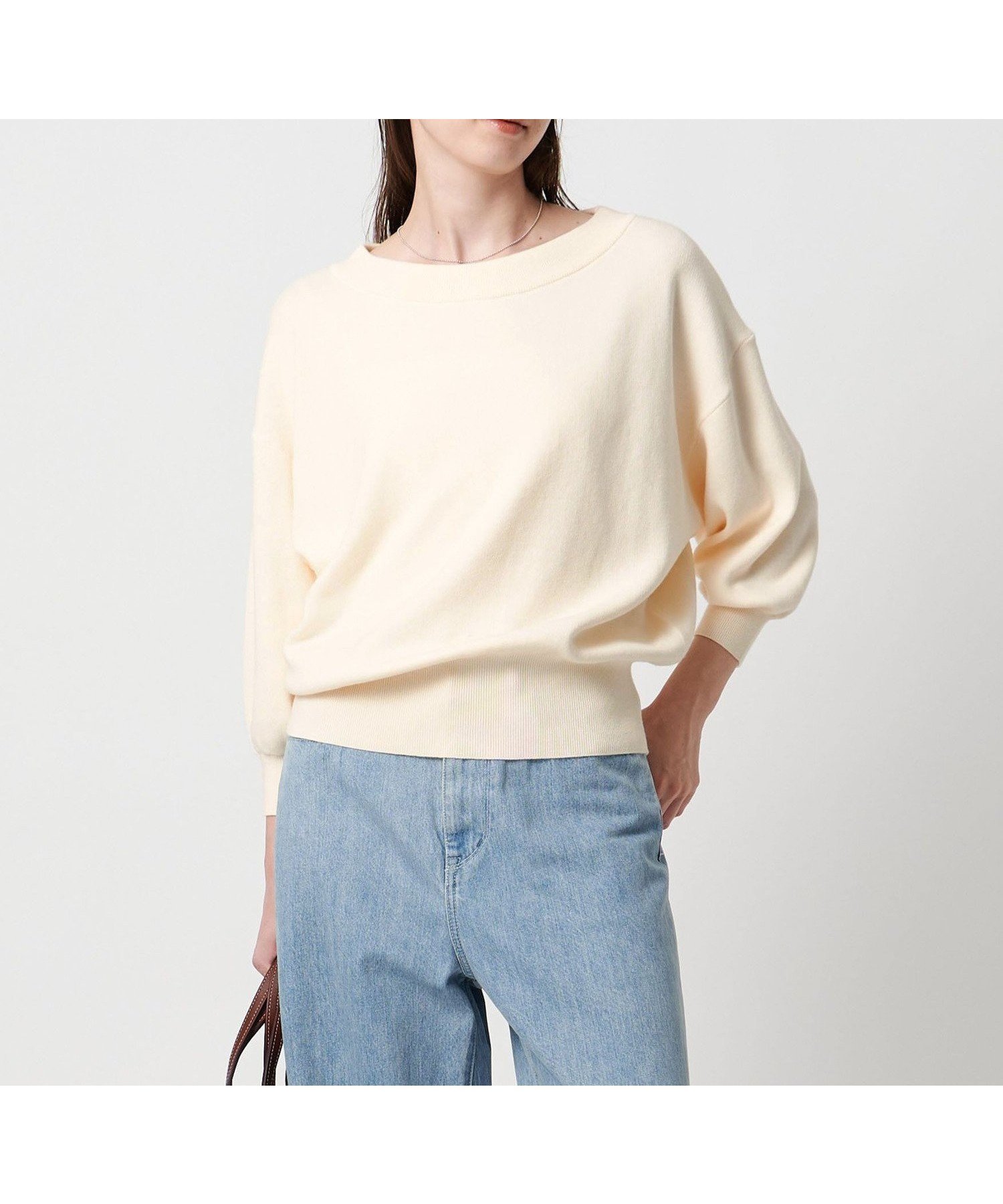 【ユナイテッドアローズ/UNITED ARROWS】のスヴィン オフネック ニット -ウォッシャブル- インテリア・キッズ・メンズ・レディースファッション・服の通販 founy(ファニー) ファッション Fashion レディースファッション Fashion for Women トップス・カットソー Cut & Sew Tops ニット Knit Tops & Sweaters ウォッシャブル Machine Washable コンパクト Compact, Small Size シンプル Simple, Minimal デコルテ Décolleté, Neckline ボトム Bottoms, Lower Wear OFF WHITE|ID: prp329100004792789 ipo3291000000035162897