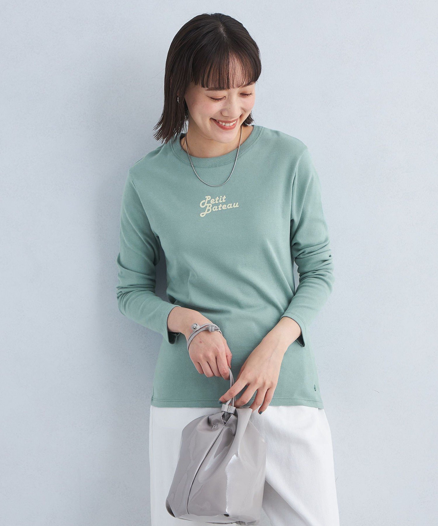 【ユナイテッドアローズ/UNITED ARROWS】の【別注】 PETIT BATEAU プリント ロングスリーブ Tシャツ インテリア・キッズ・メンズ・レディースファッション・服の通販 founy(ファニー) 　ファッション　Fashion　レディースファッション　Fashion for Women　トップス・カットソー　Cut & Sew Tops　シャツ・ブラウス・オフィスカジュアル　Elegant Blouses & Button-Ups　ロングTシャツ・Tシャツ　Longline T-Shirts & Tees　インナー　Innerwear　春　Spring　カットソー　Cut and Sewn Top　コンパクト　Compact, Small Size　サロペット　Overalls, Salopette　シンプル　Simple, Minimal　スリーブ　Sleeve, Long Sleeve / Short Sleeve　トレンド　Trend, Trending Now　定番　Standard, Basic Item　フレンチ　French, French Style　フロント　Front, Front Design　プリント　Print, Printed Pattern　ベビー　Baby, Babywear　ボーダー　Border, Stripe　別注　Limited Edition, Custom Order　メンズ　Men's, Menswear　ロング　Long, Long-Length　アウトレット　Outlet / Clearance　LIME|ID: prp329100004792803 ipo3291000000034775766